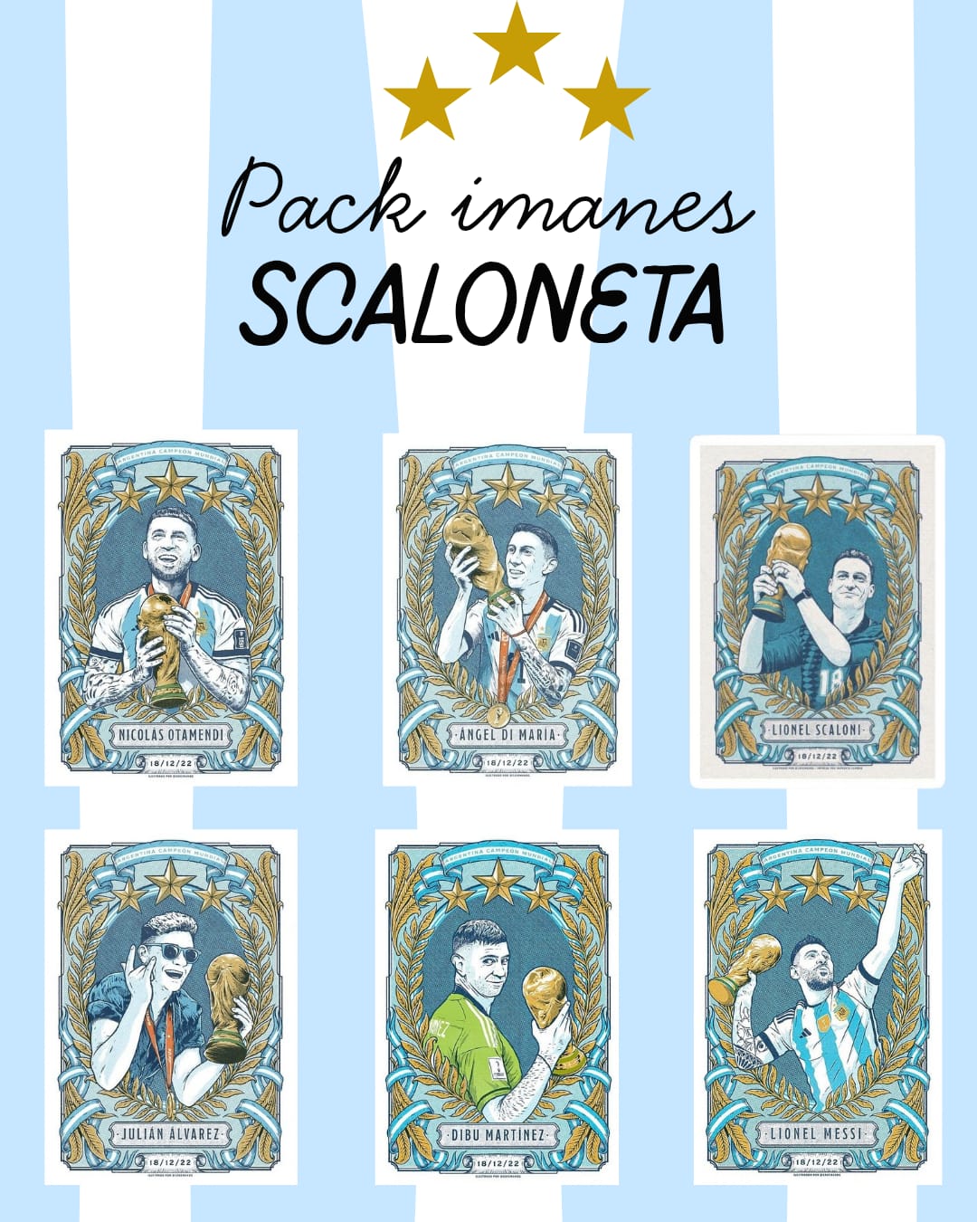 Pack de imanes Mundial | La Scaloneta