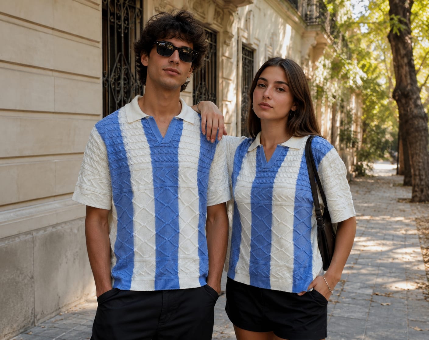 Camiseta estilo polo retro Sol de Mayo