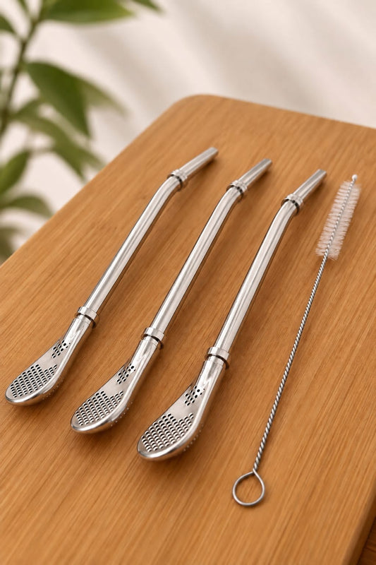 Kit x3 bombillas de acero inoxidable
